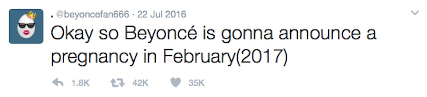 beyonce pregnancy announcement prediction twitter accurate