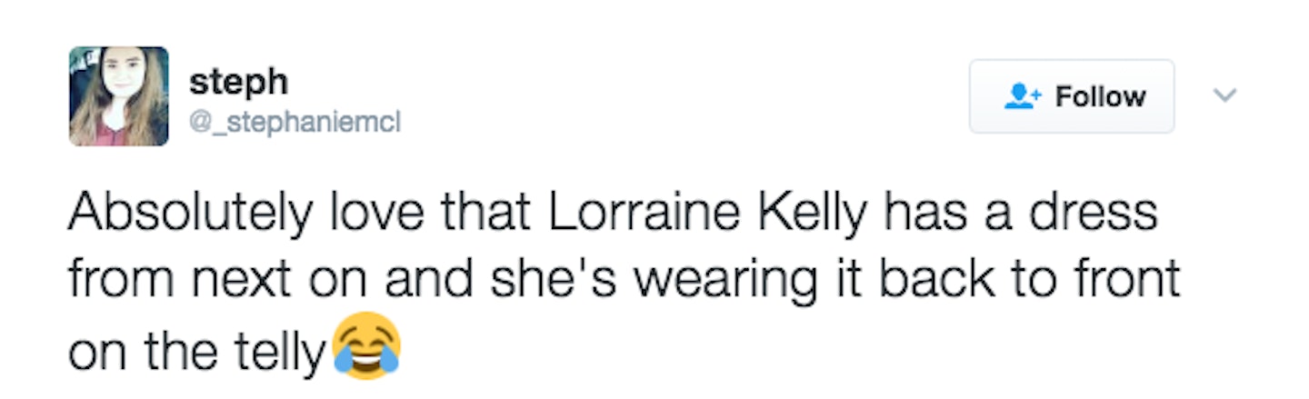 Lorraine Kelly, dress, Next