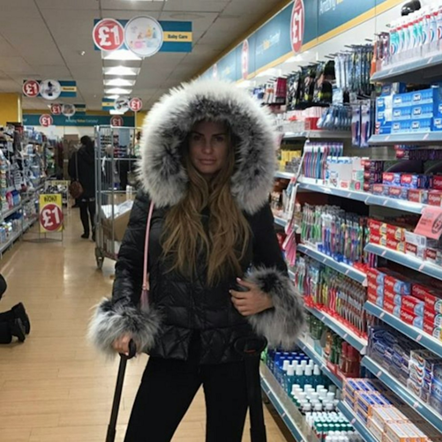 Katie Price shopping in Poundland