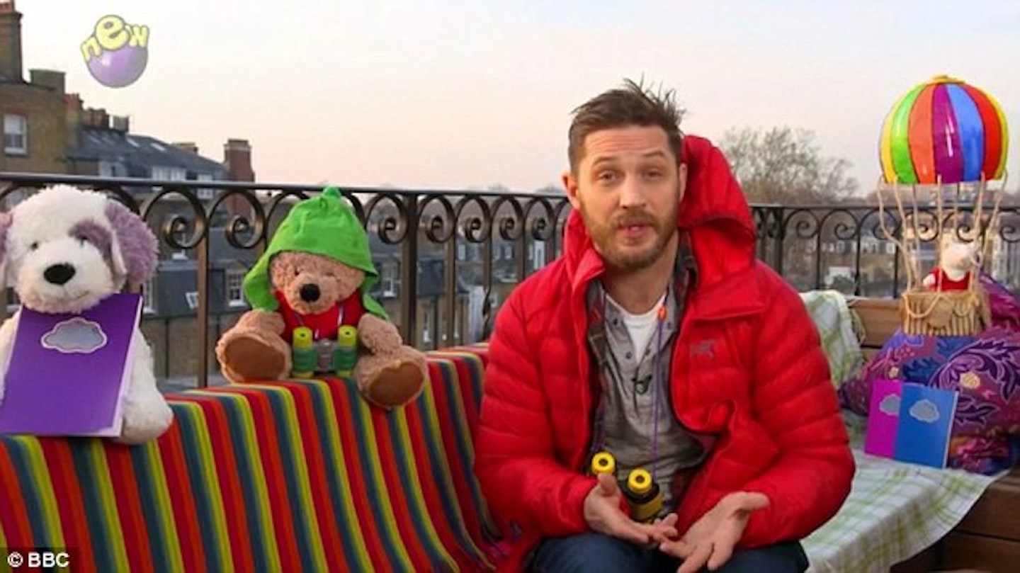 Tom Hardy read bedtime stories to us on CBBC for Valentine's Day