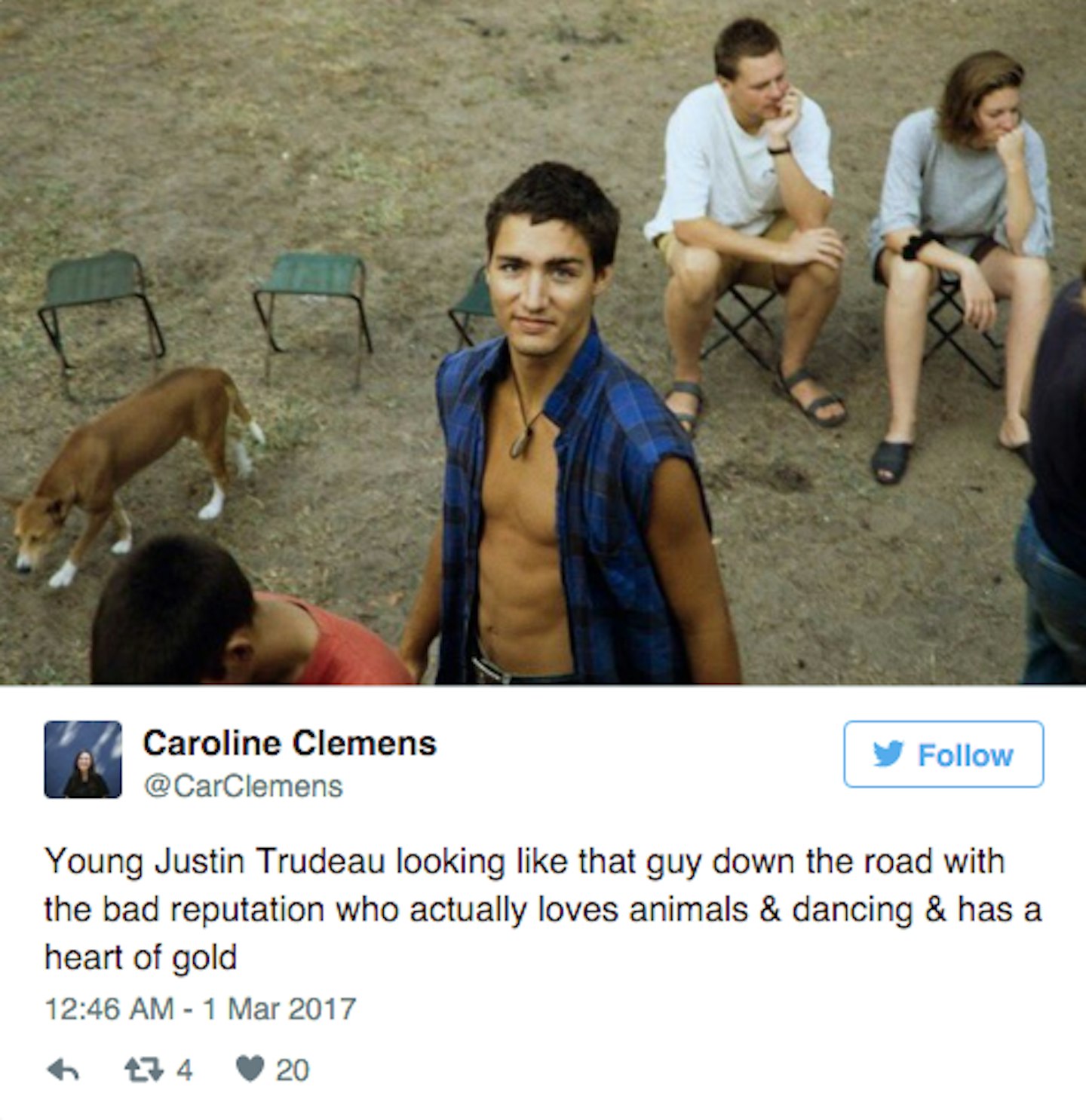 young justin trudeau tweets