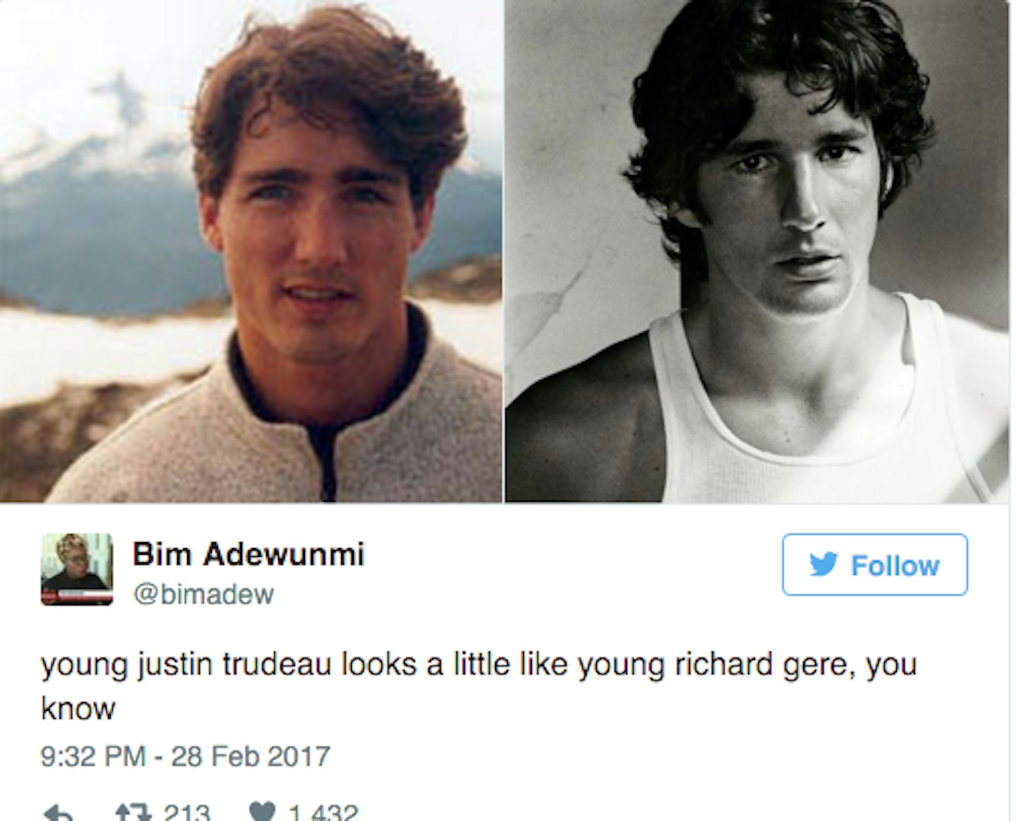young justin trudeau tweets