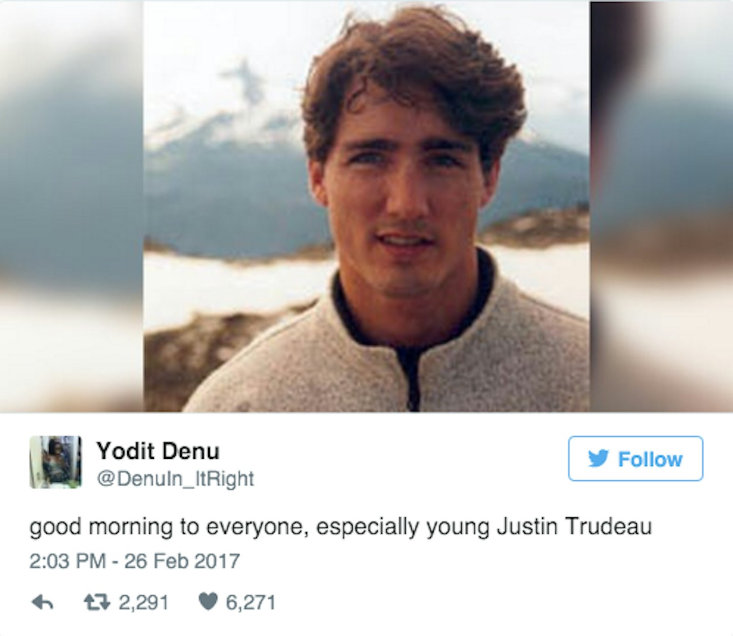 young justin trudeau tweets