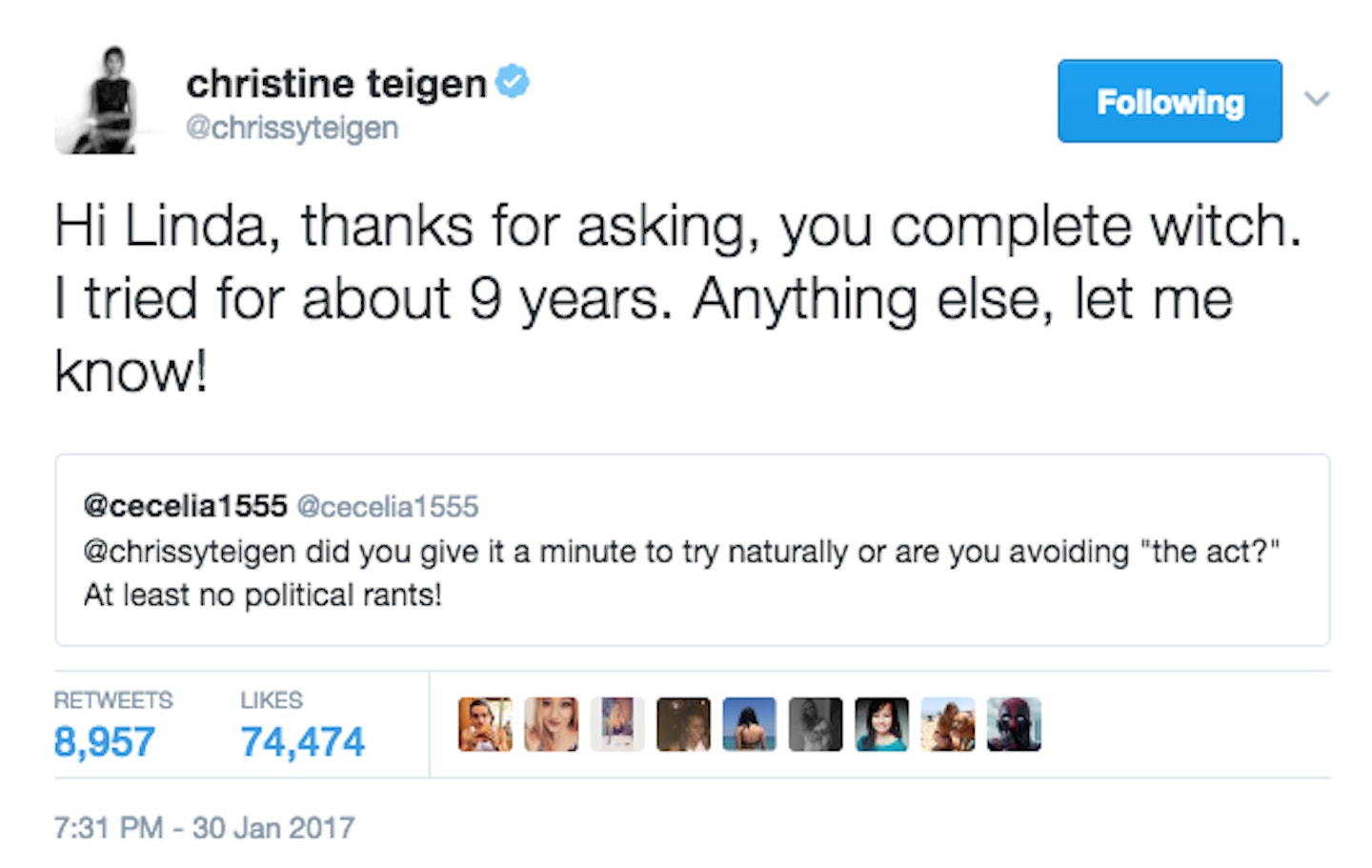 chrissy-teigen-troll-ivf-pregnant