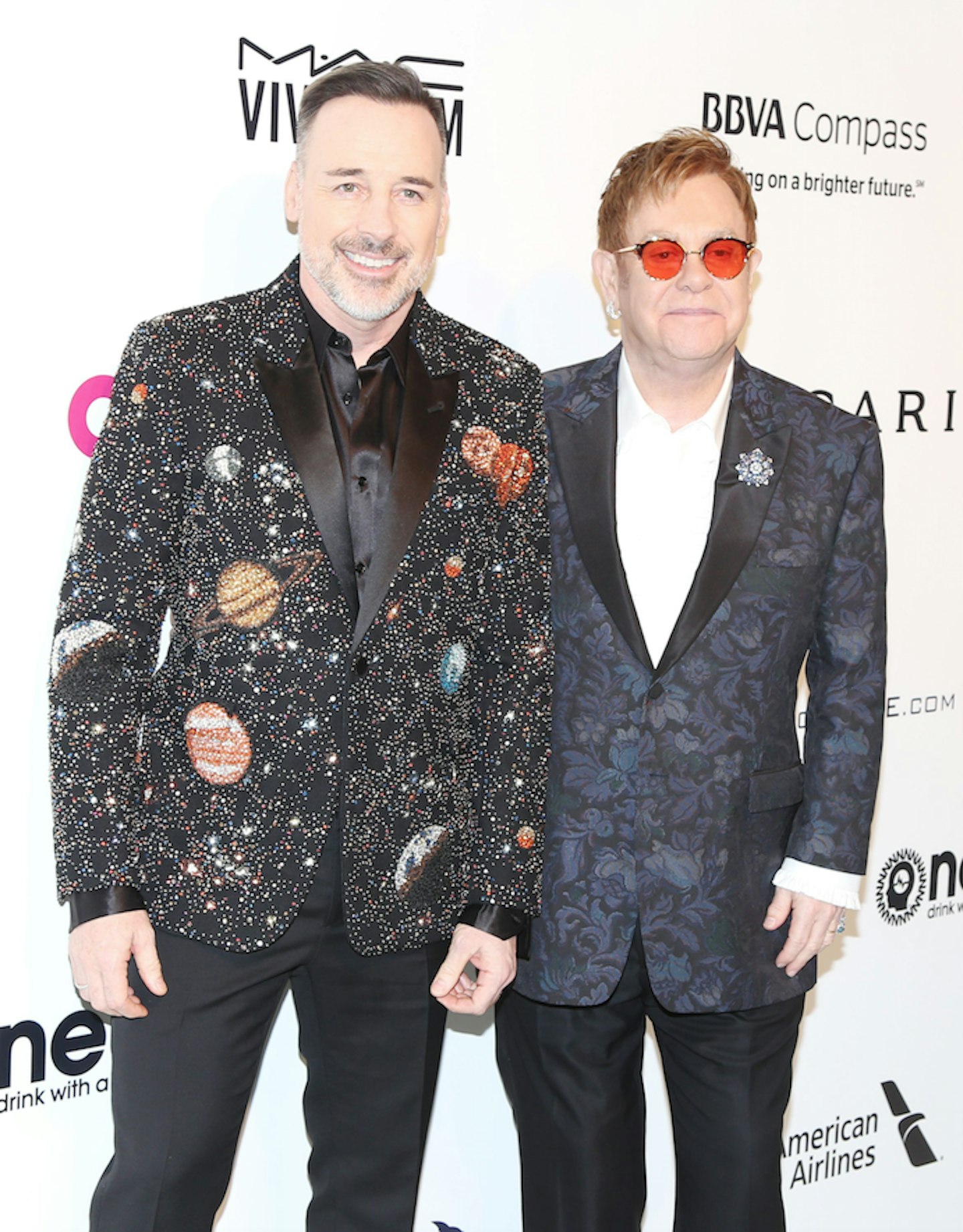 Sir Elton John and David Furnish personally greeted all of their celeb guests