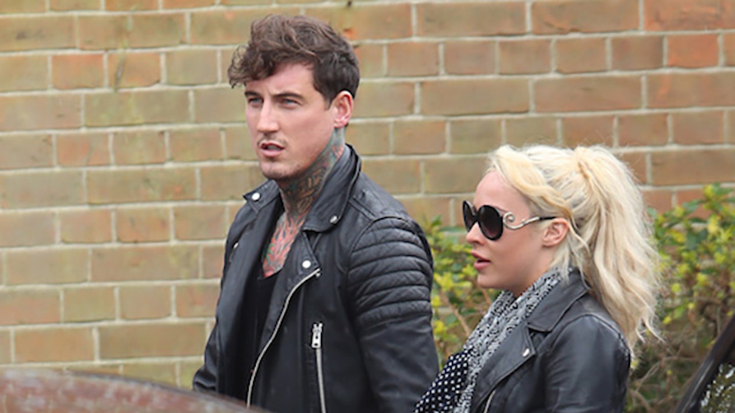 Stephanie Davis and Jeremy McConnell at David Gest's funeral