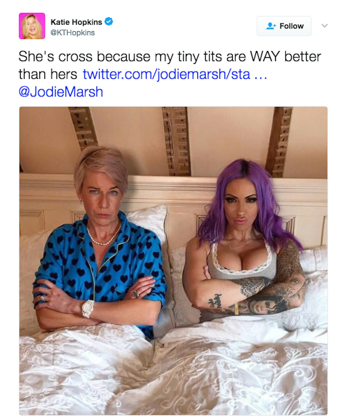 Jodie Marsh, Katie Hopkins