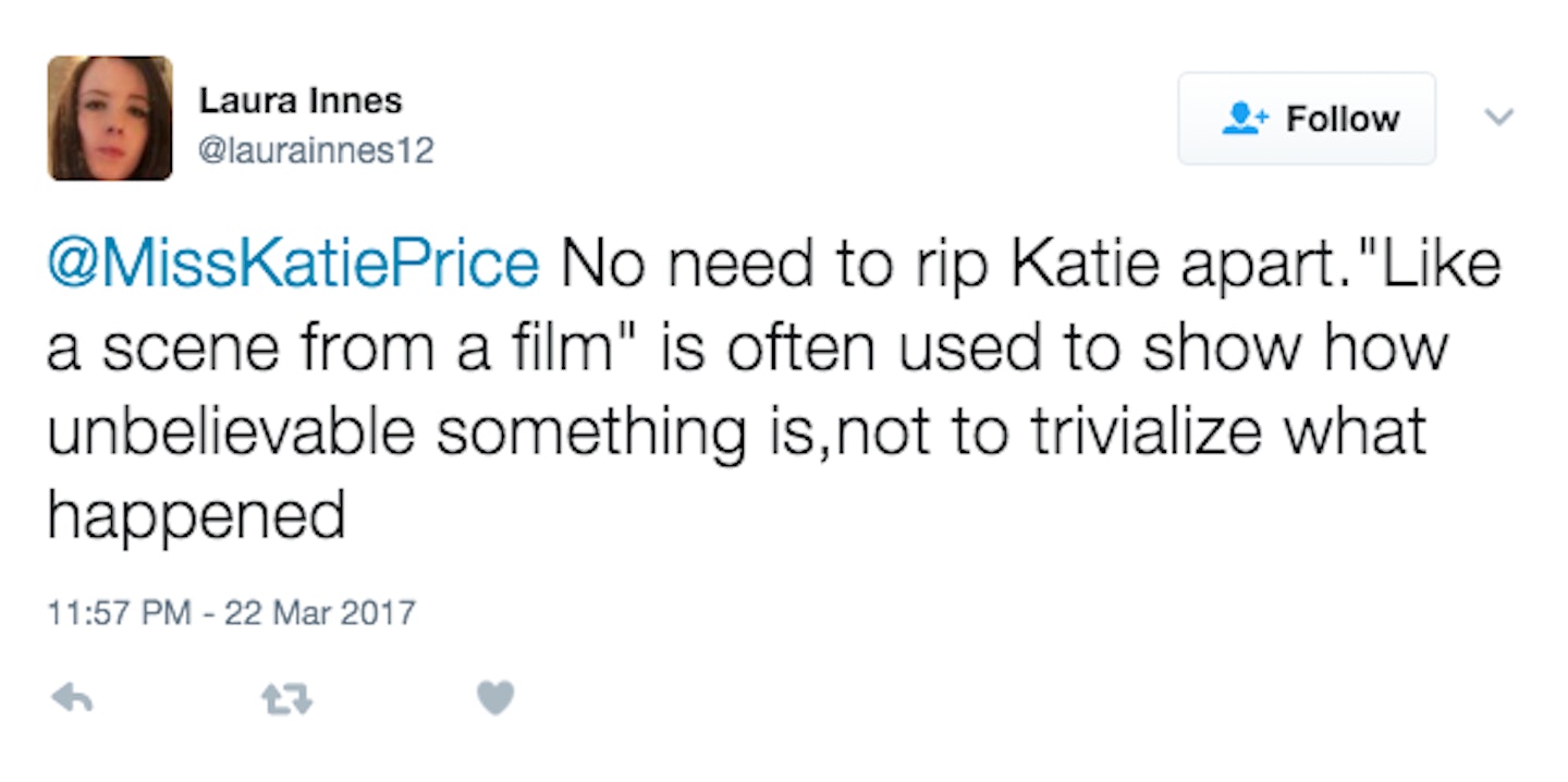 Katie Price slammed London Terror Attack