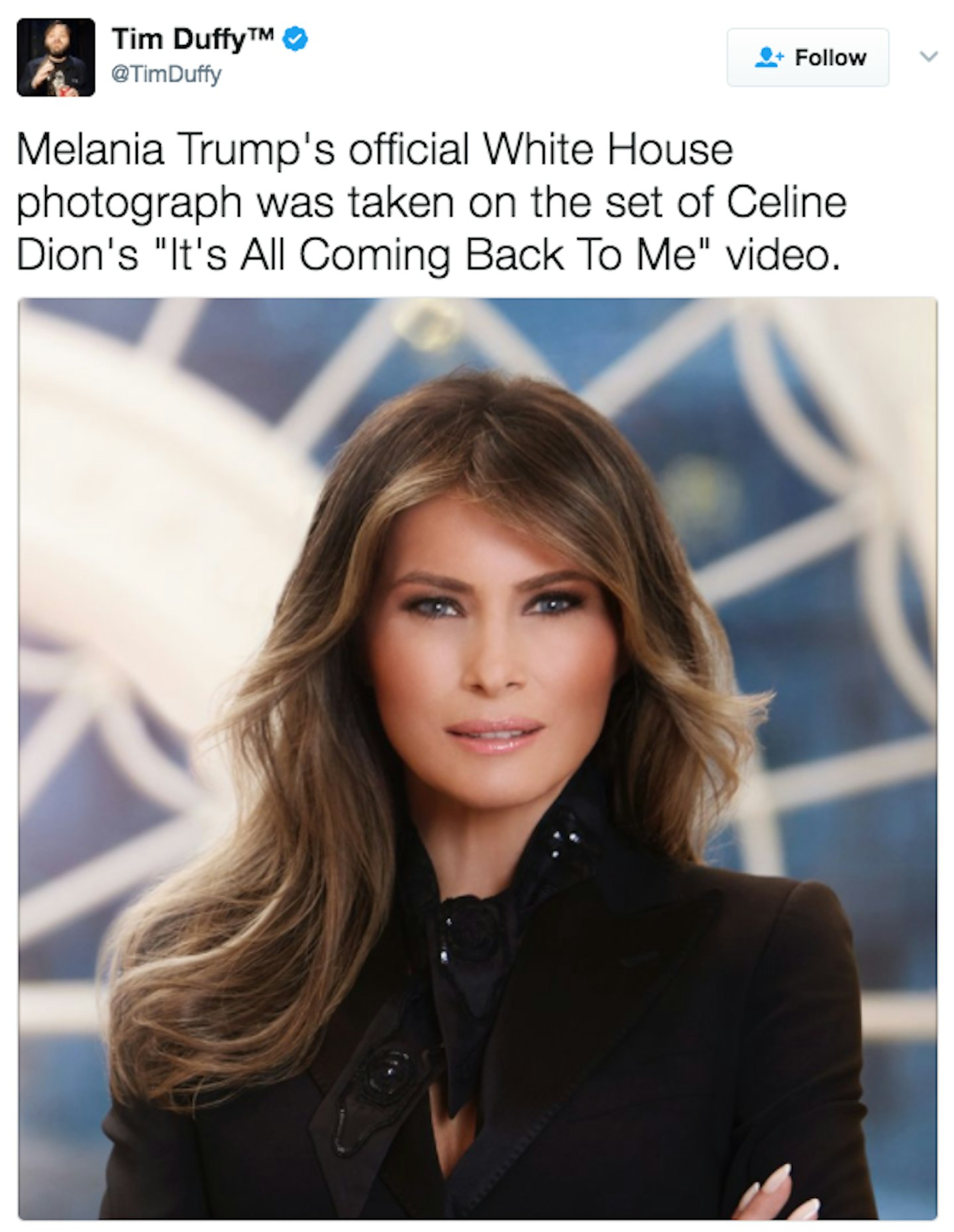 reactions to Melania Trump official white house photo 