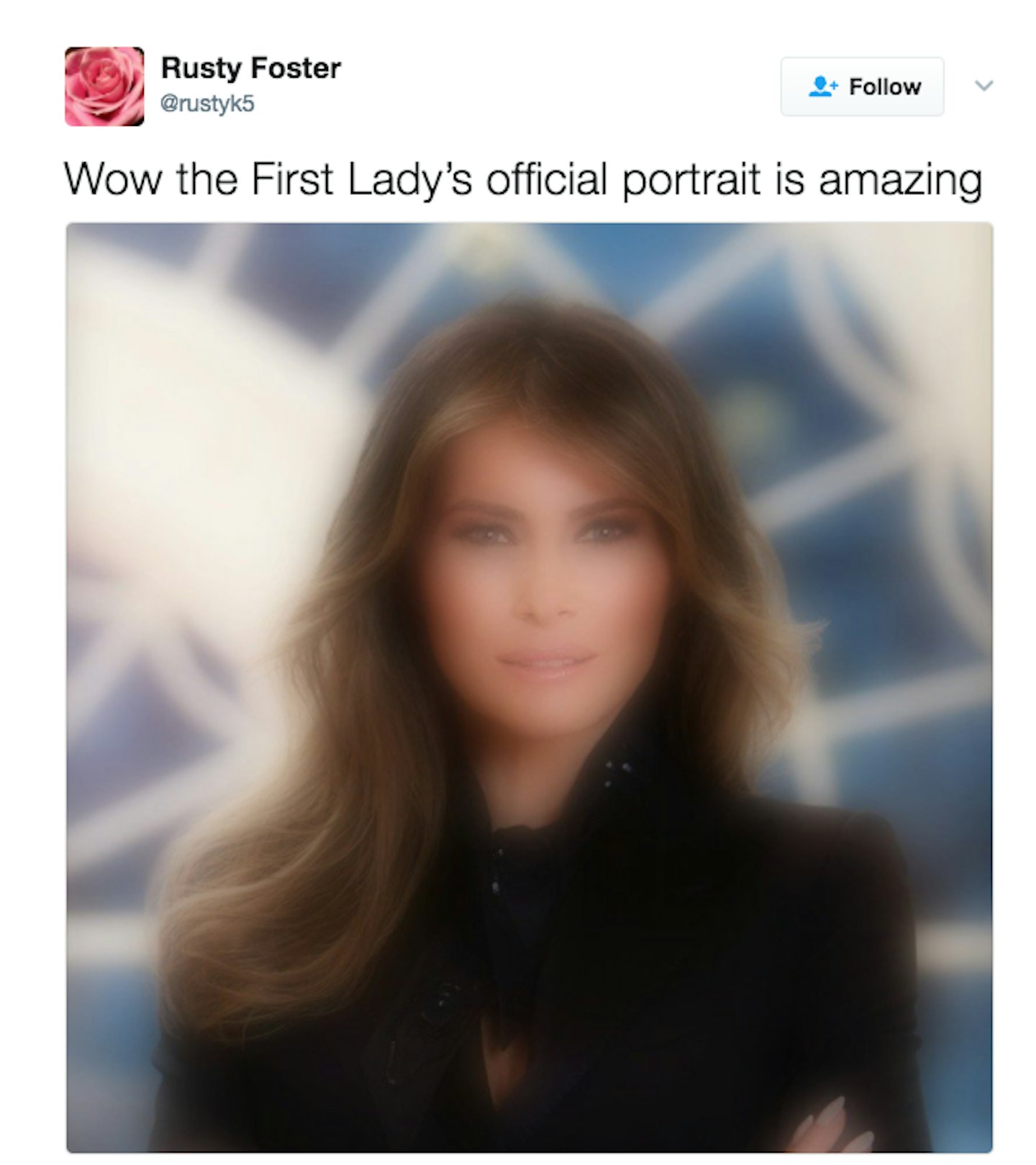 reactions to Melania Trump official white house photo 