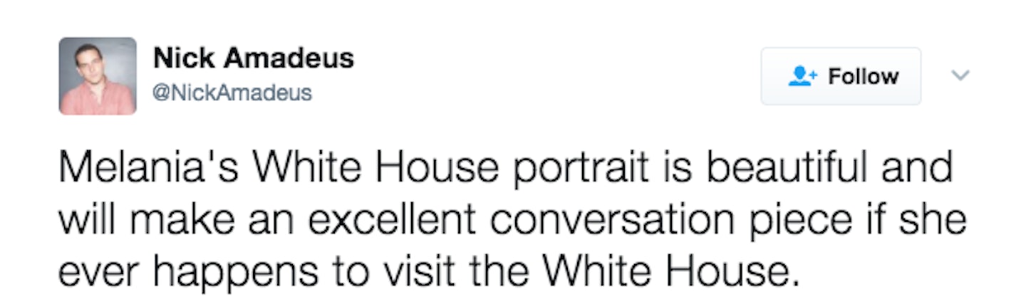 reactions to Melania Trump official white house photo 