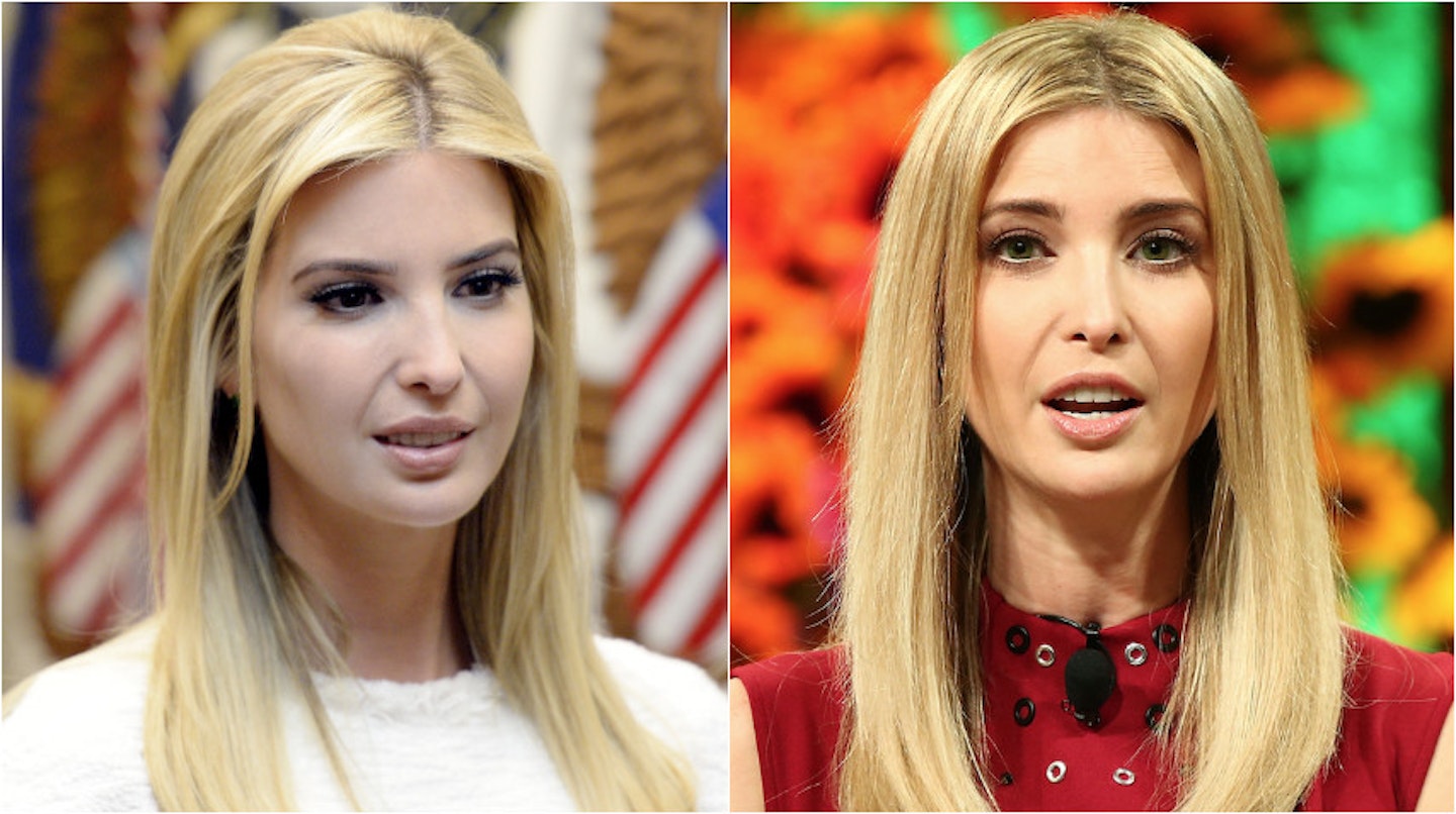 ivanka trump with brown eyes and green eyes