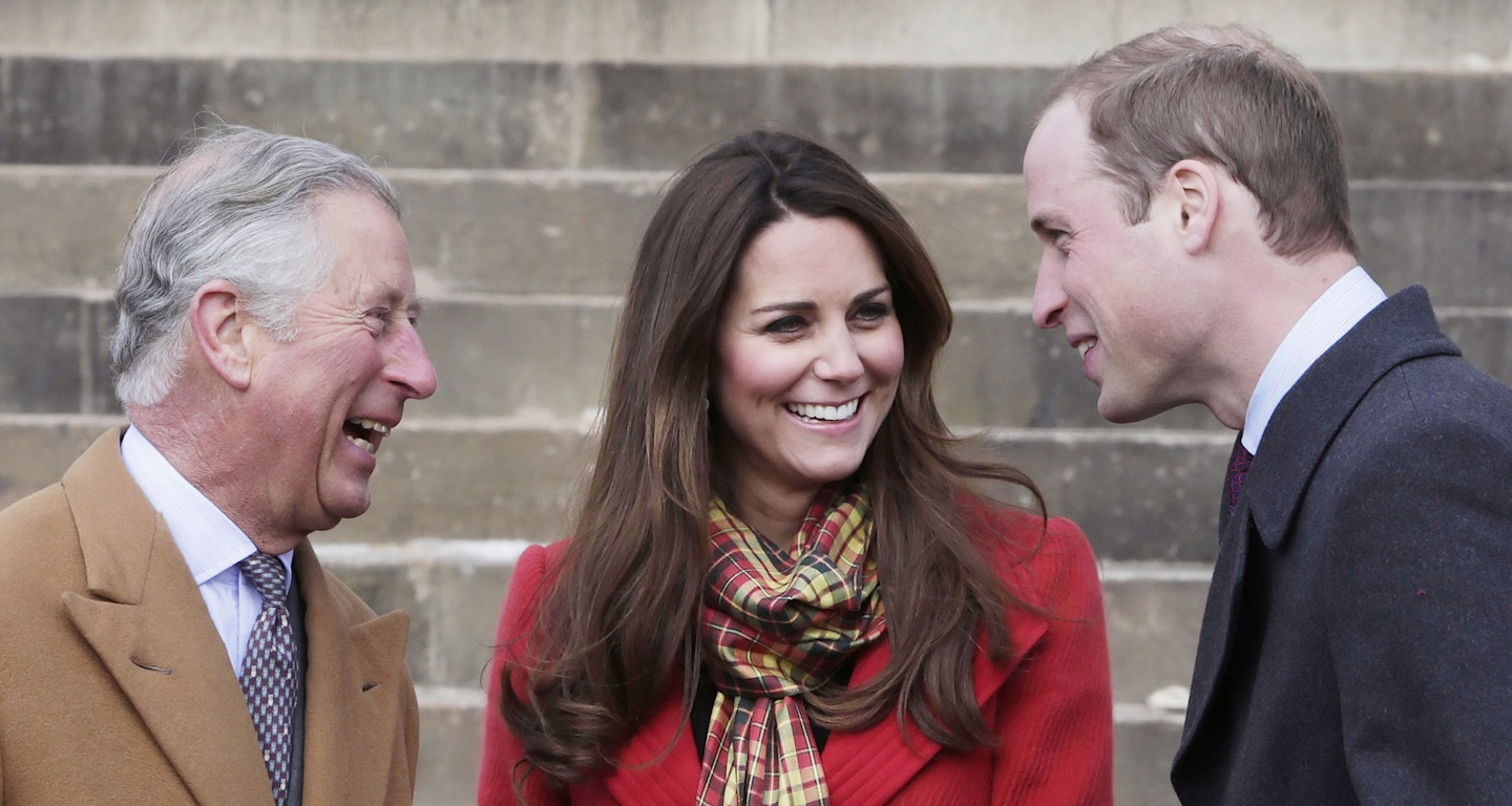 Prince Charles with Kate Middleton and Prince William