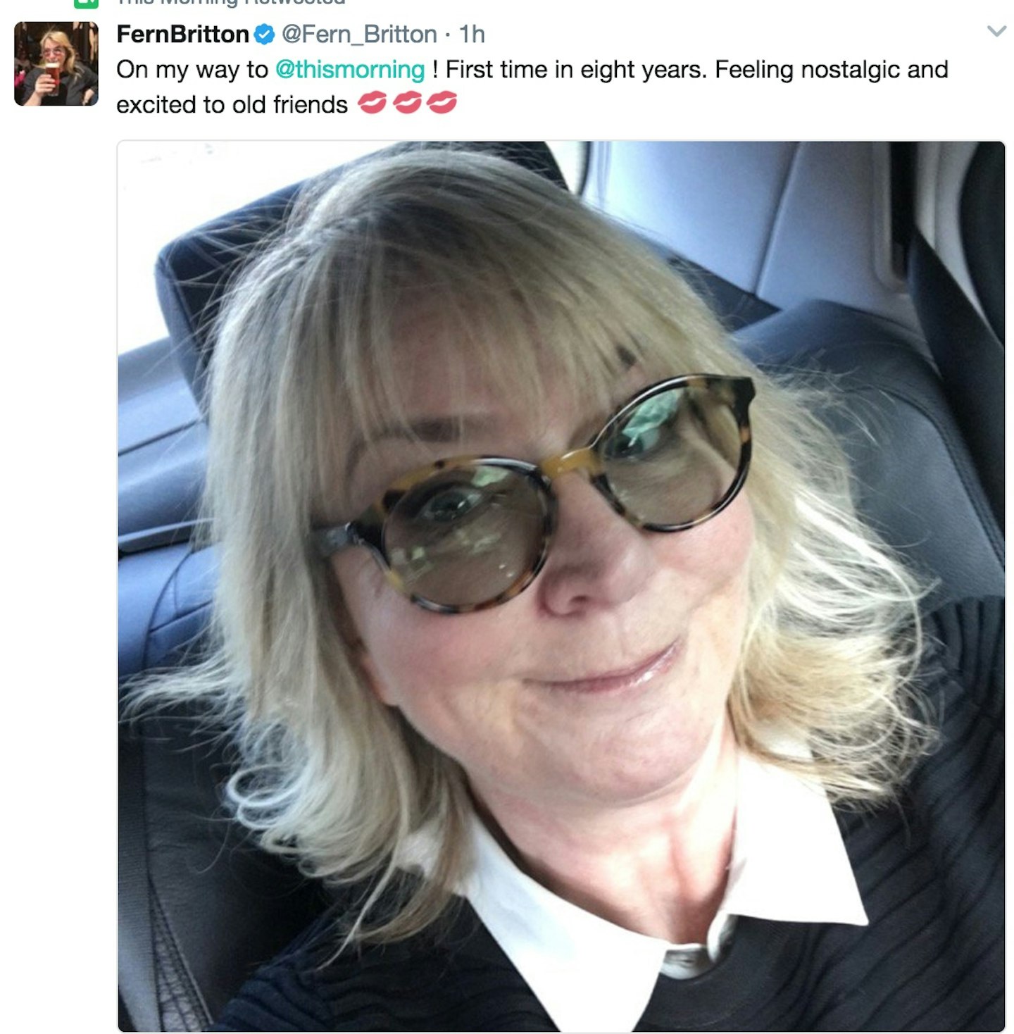 Fern Britton selfie