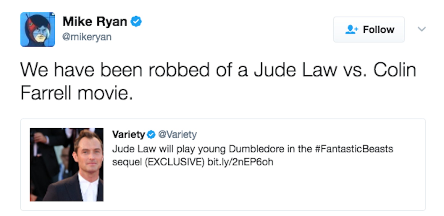 jude law as young dumbledore memes