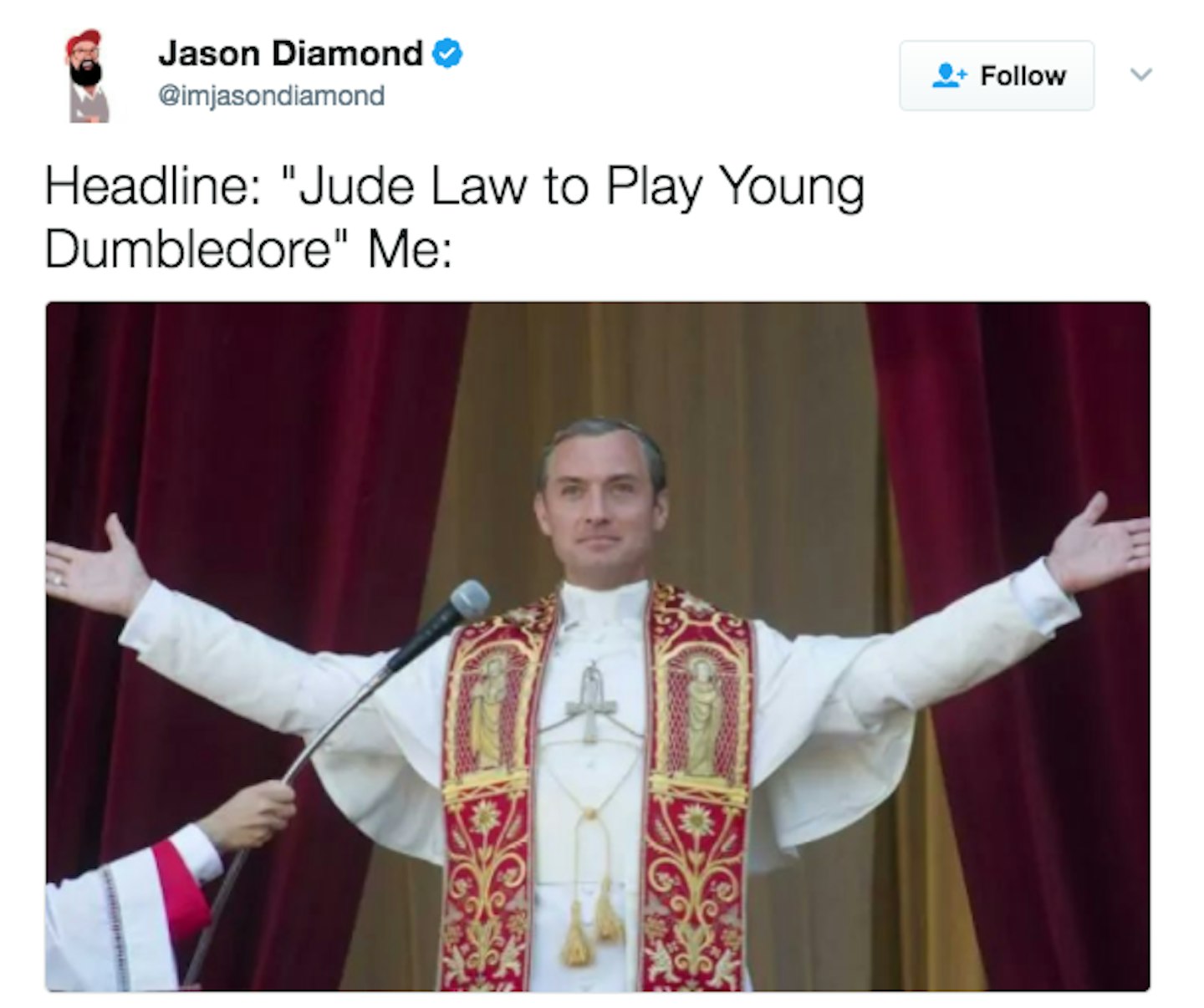 jude law as young dumbledore memes