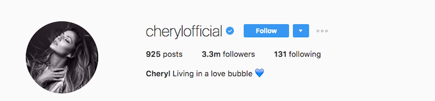 Cheryls new instagram bubble