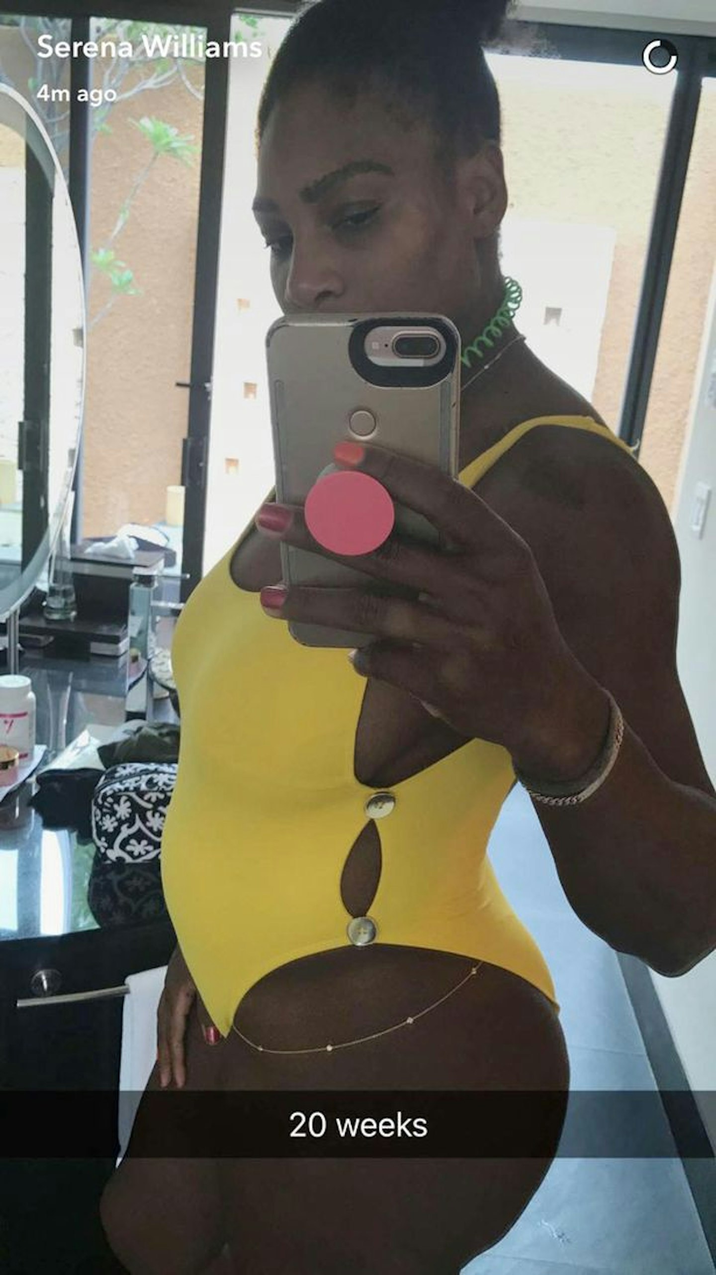serena williams snapchat