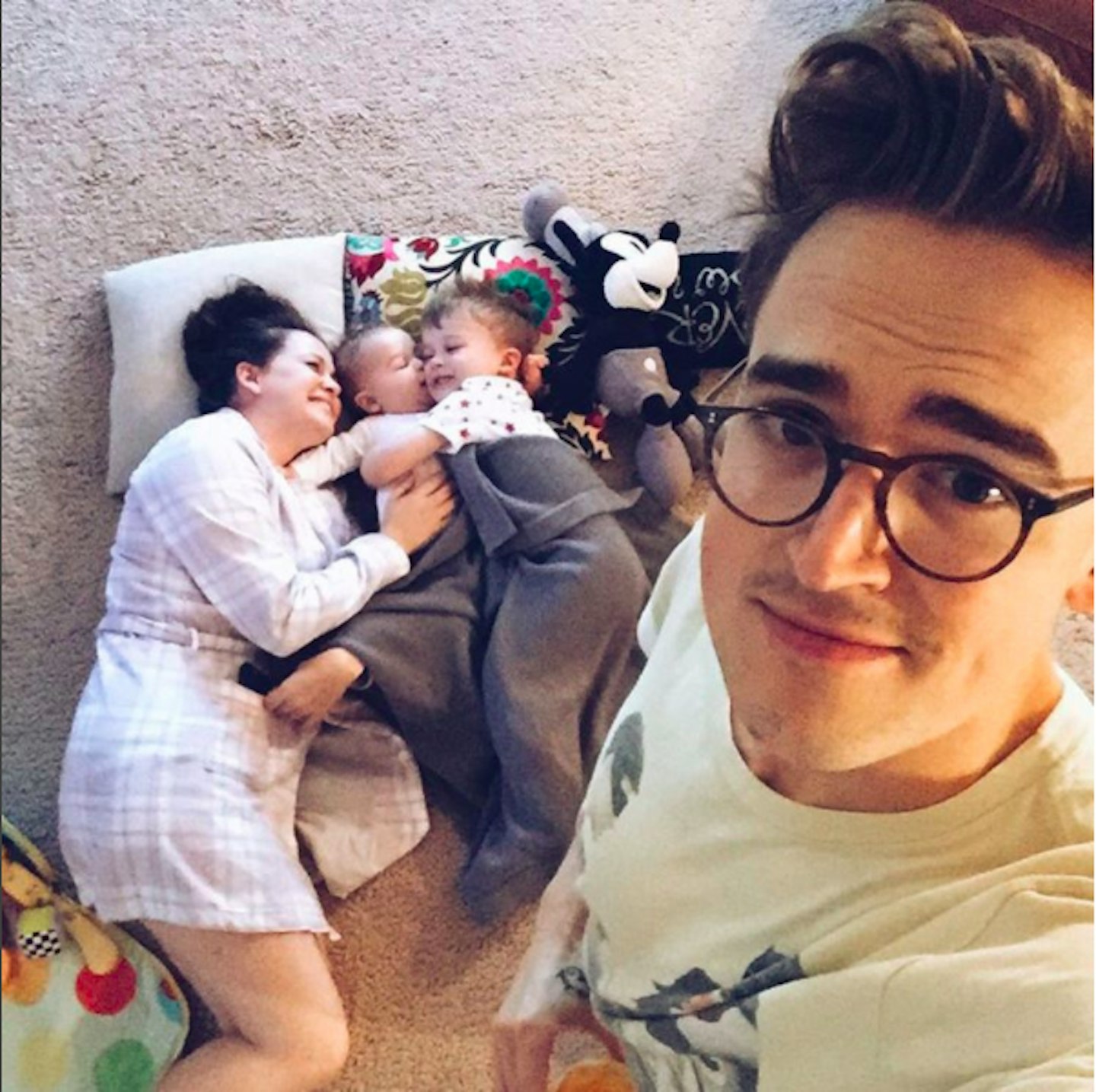 Tom Fletcher with his family