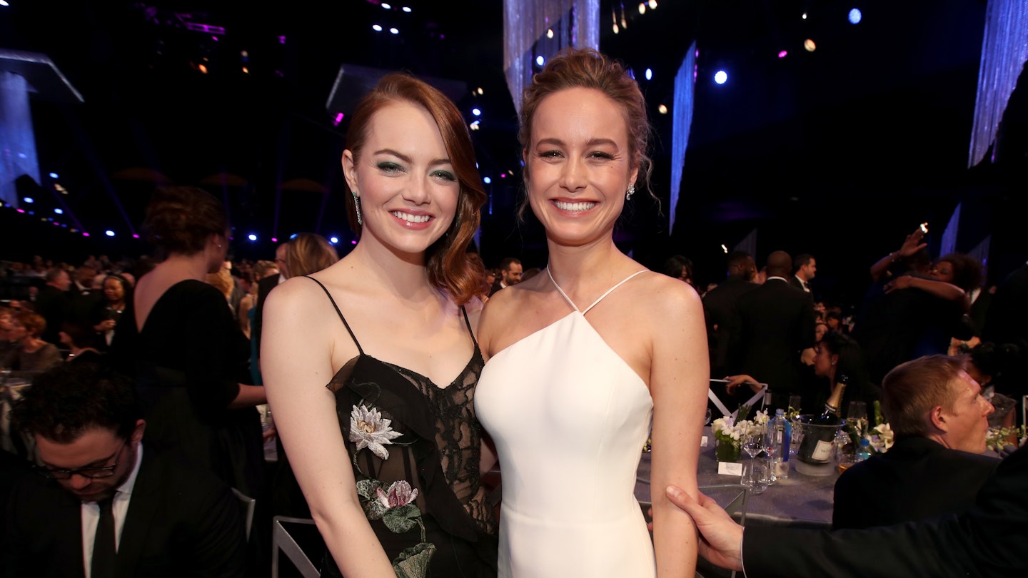 Emma Stone and Brie Larson at the SAG Awards 2017