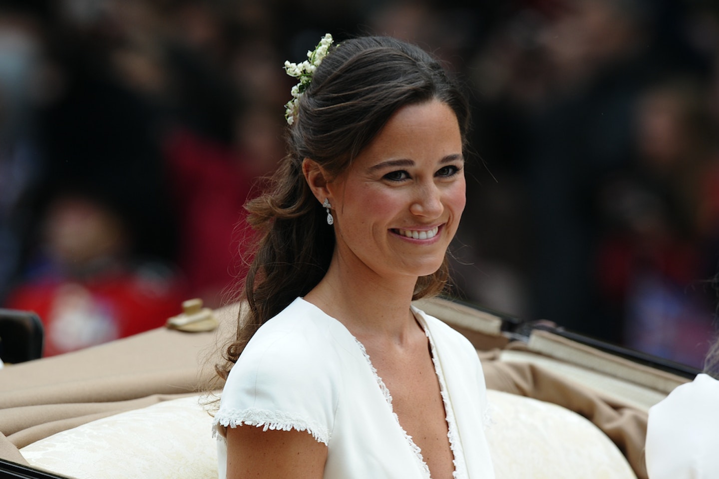 Pippa Middleton and a flower girl at the royal wedding