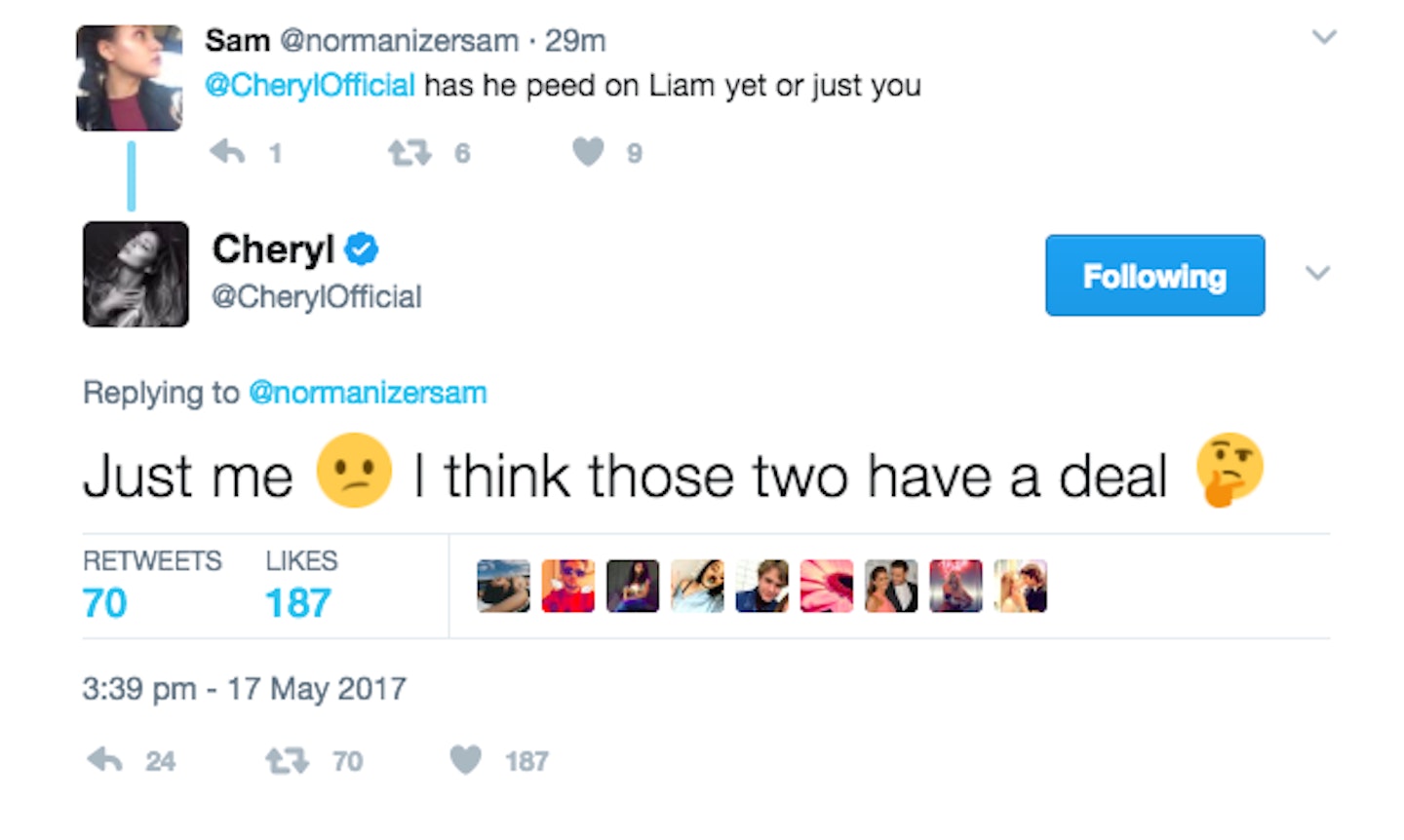 Cheryl on Twitter