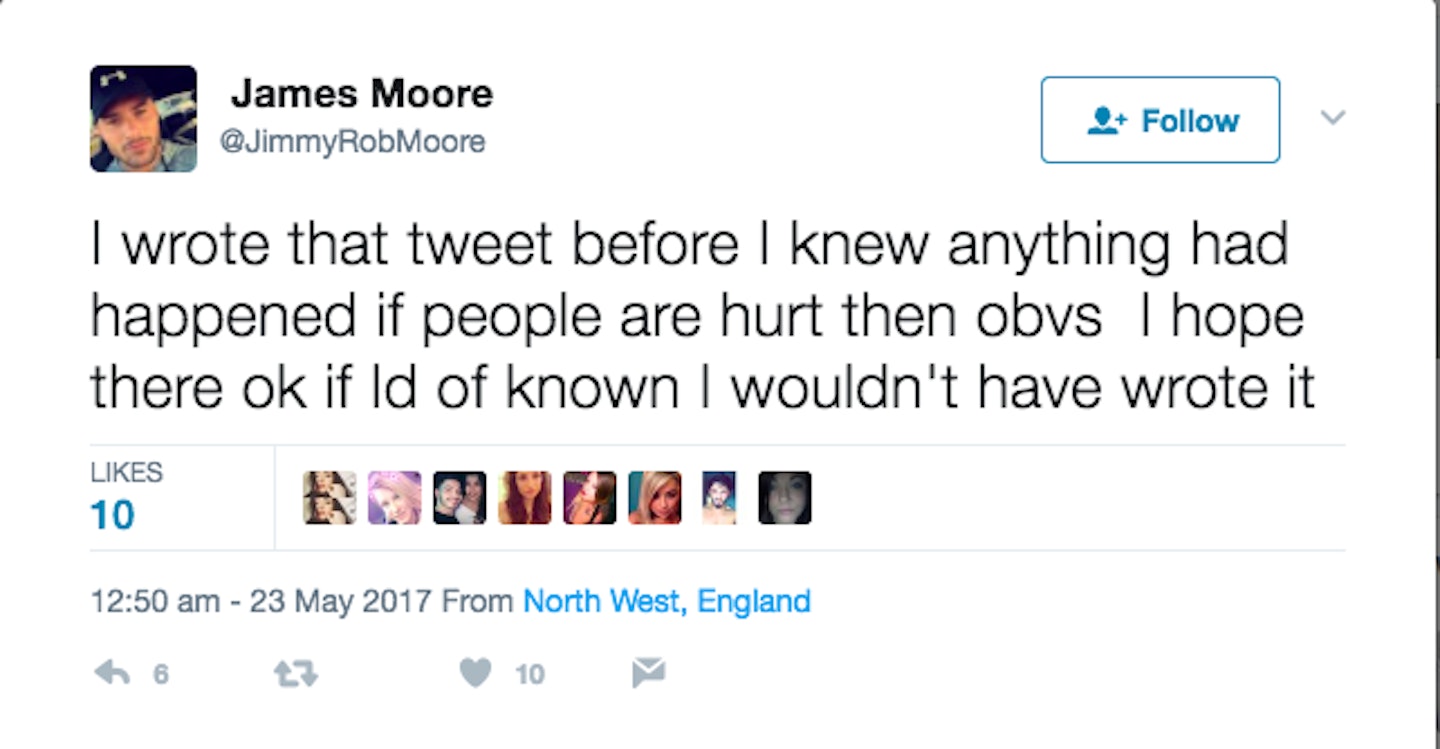 James Moore Tweet