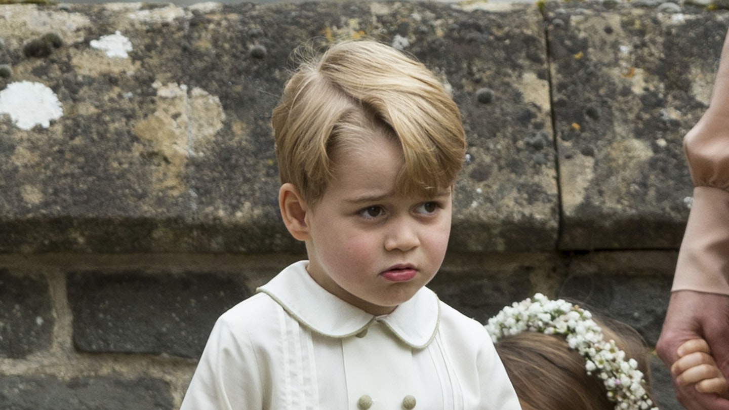 Prince George looks sad at Pippa Middleton's wedding