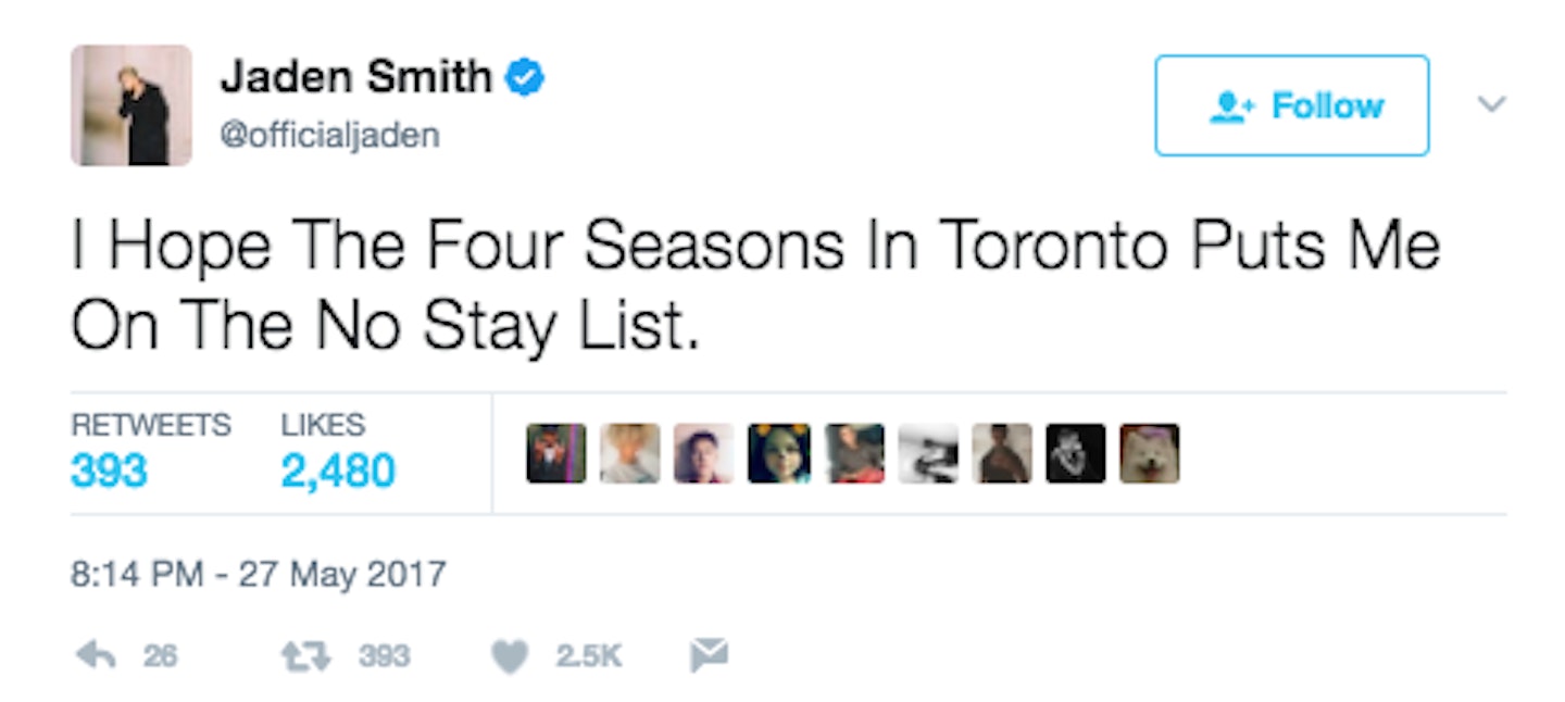 JADEN smith twitter vegan