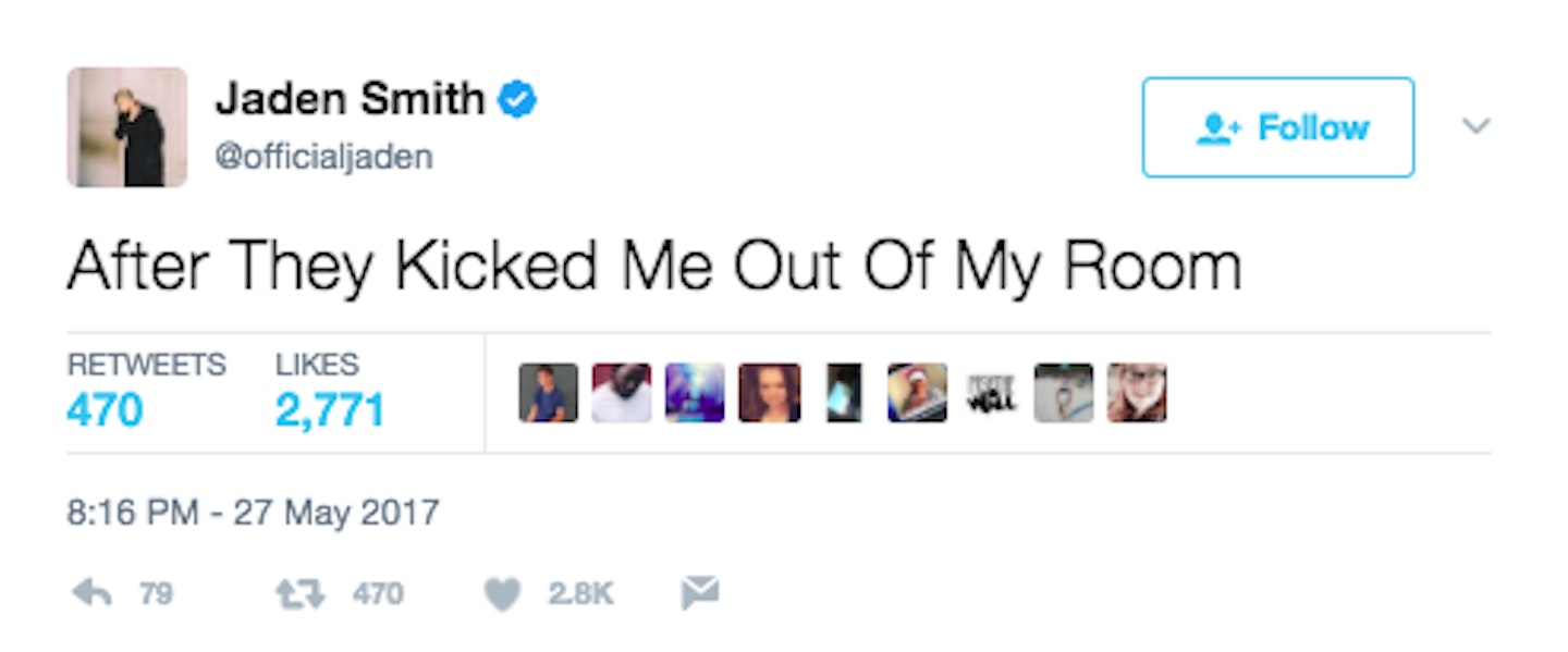 JADEN smith twitter vegan