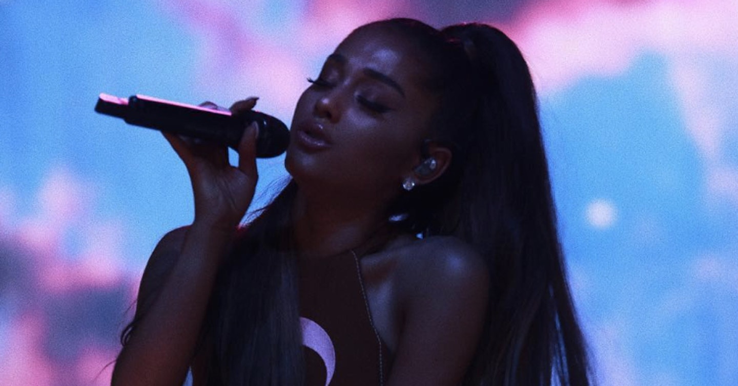 Ariana Grande performs in Manchester