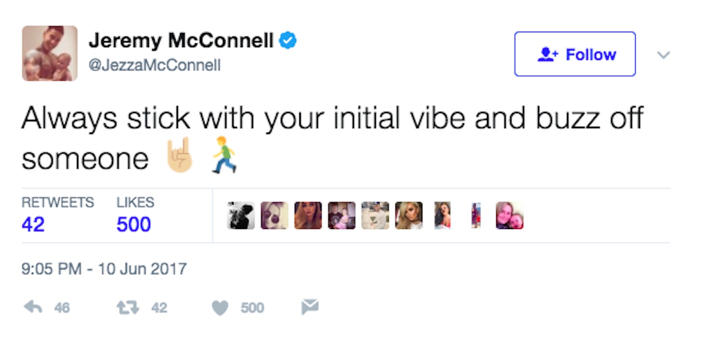 Jeremy McConnell tweets