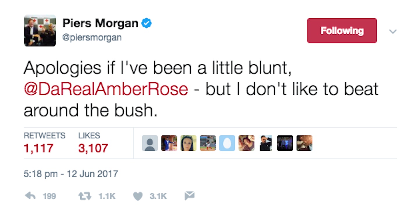 Piers Morgan and Amber Rose