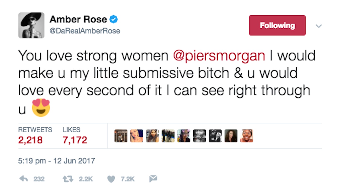 Piers Morgan and Amber Rose