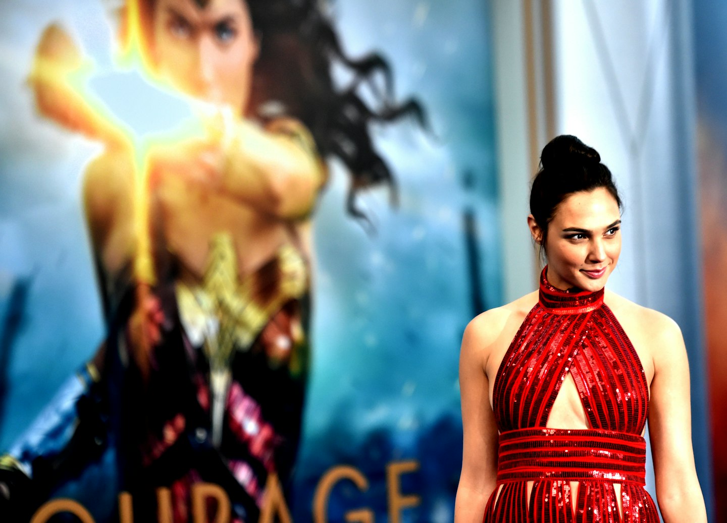 Gal Gadot at the premiere of Wonder Woman