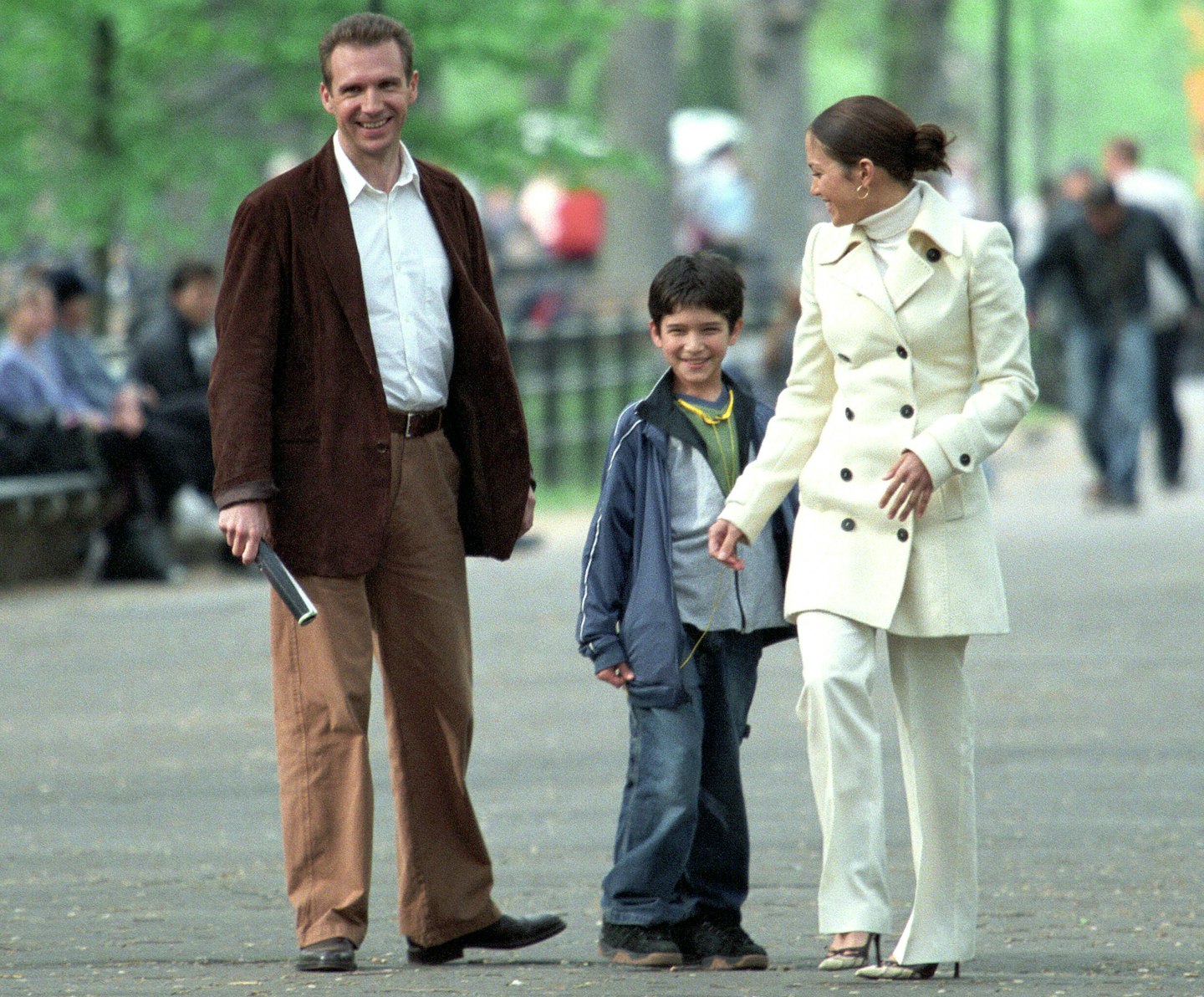 Ralph and Jennifer Lopez shooting Maid In Manhattan