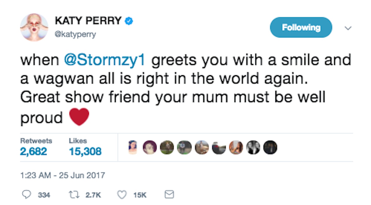 Stormzy performing at Glasto