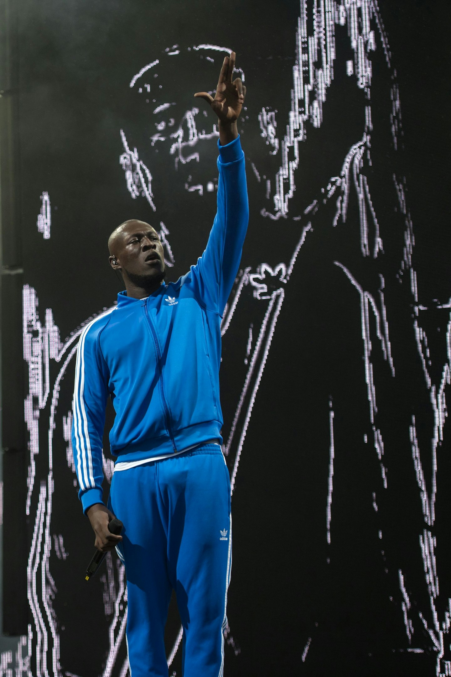 Stormzy performing at Glasto