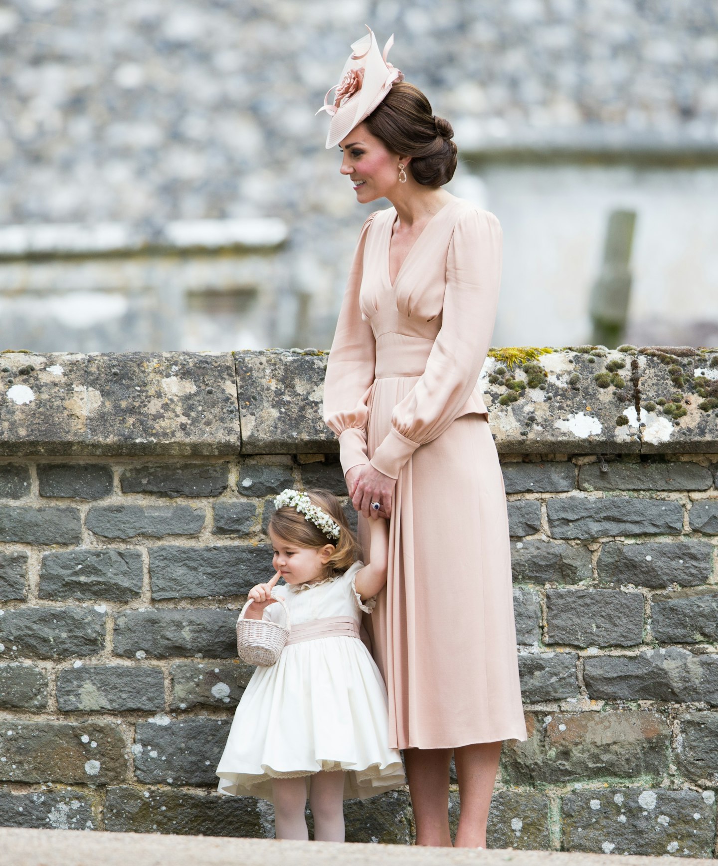 Kate Middleton with daughter Charlotte at Pippa's wedding