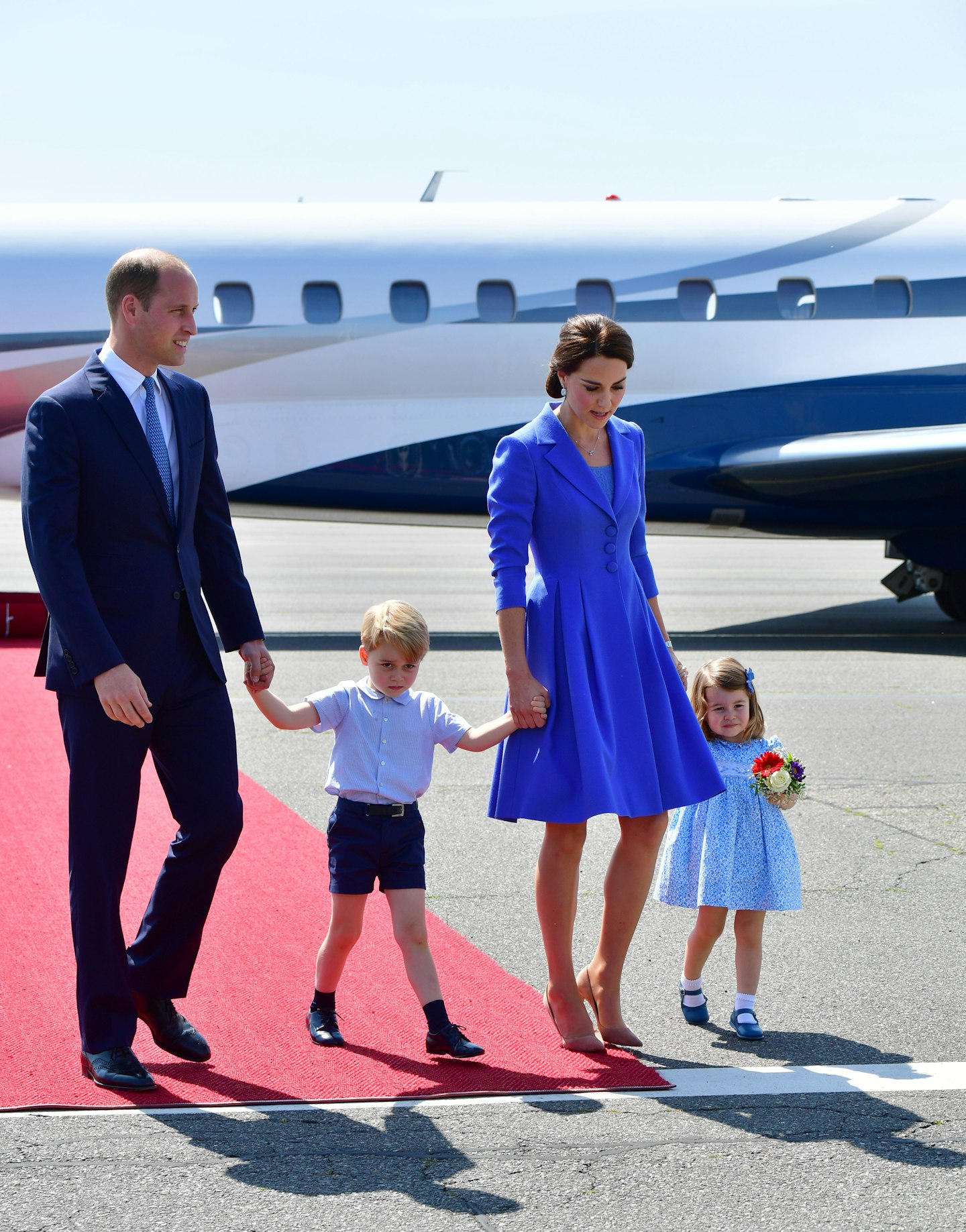 The Cambridges arrive in Germany