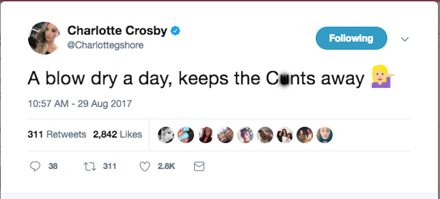 Charlotte Crosby tweet