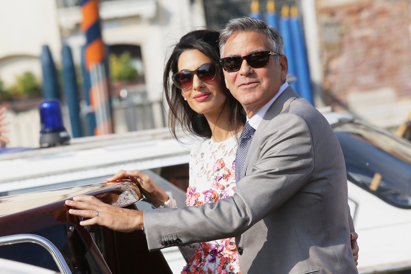 George and Amal Clooney arrive in Venice for their wedding