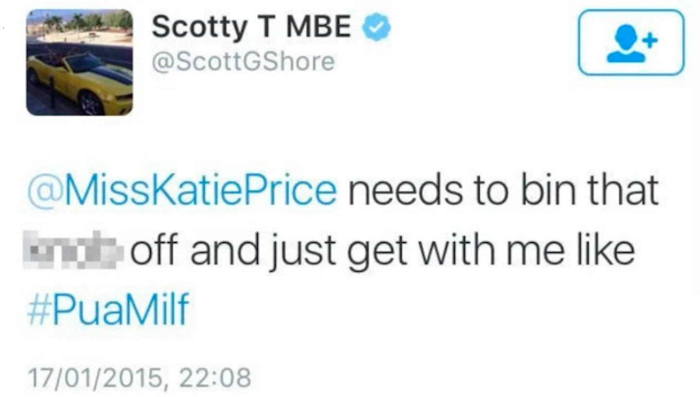 Scotty T Katie Price tweet