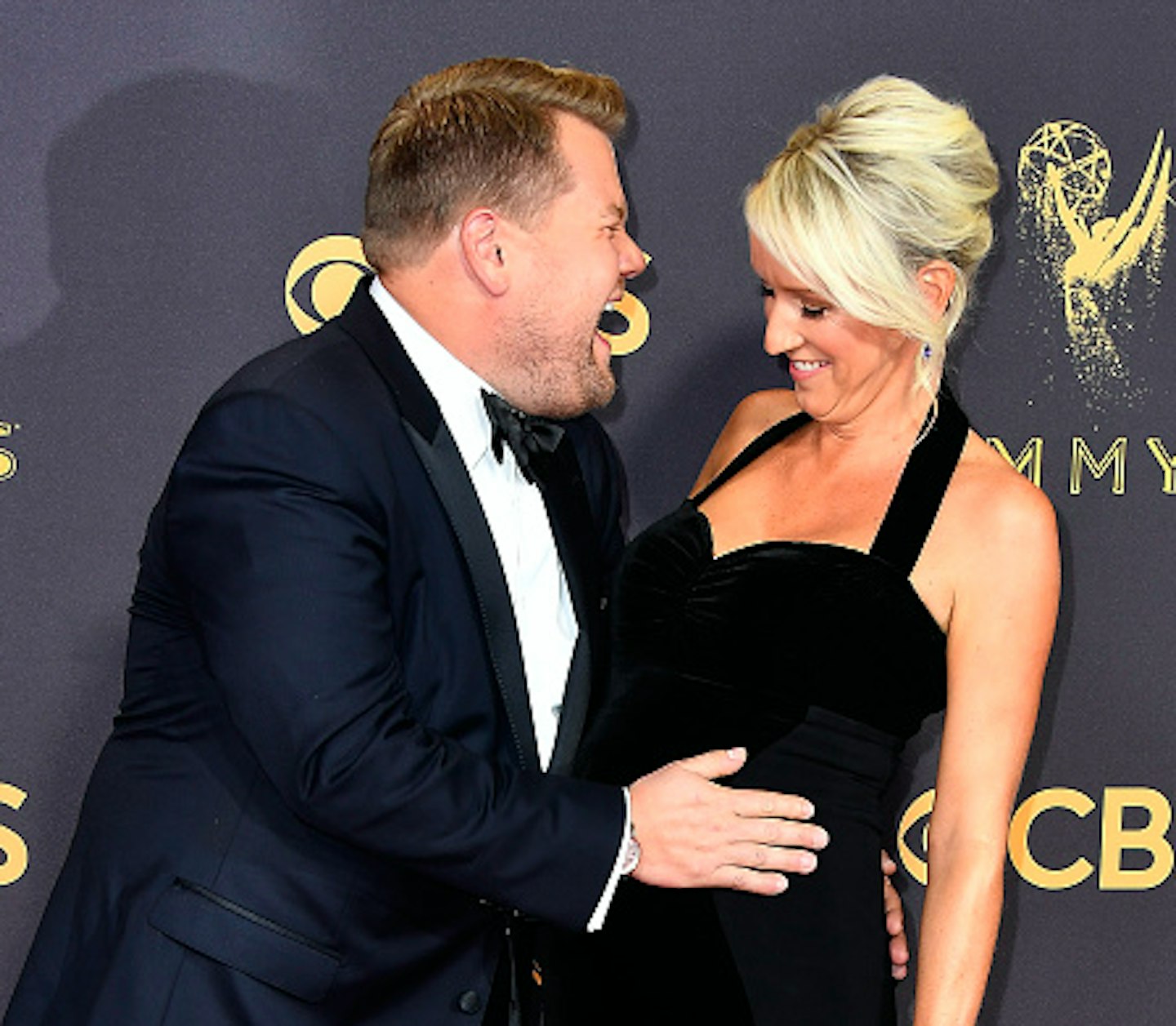 James Corden and wife Julia at the Emmy Awards