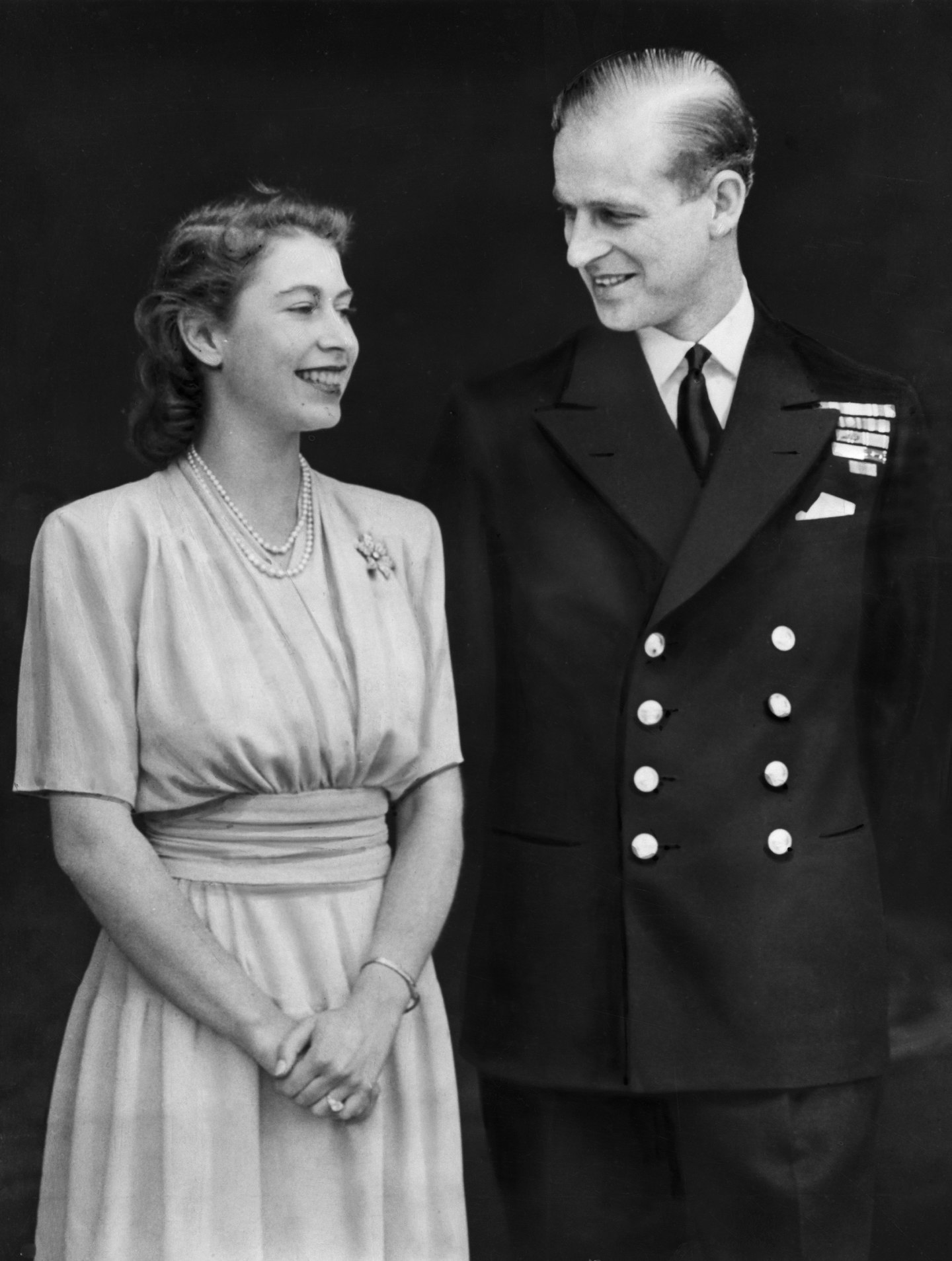 Princess Elizabeth and Philip Mountbatten on their engagement