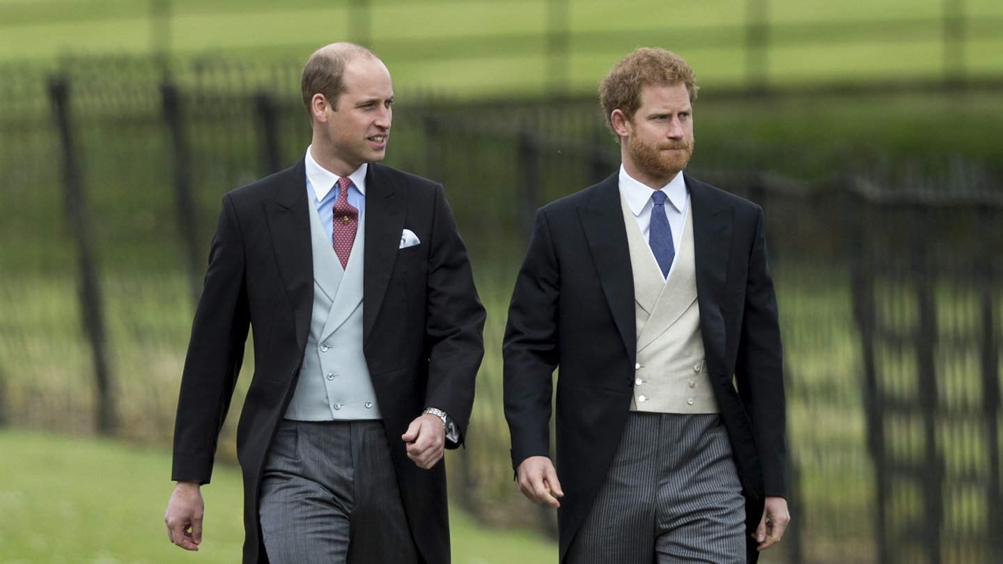Prince William and Prince Harry at Pippa's wedding
