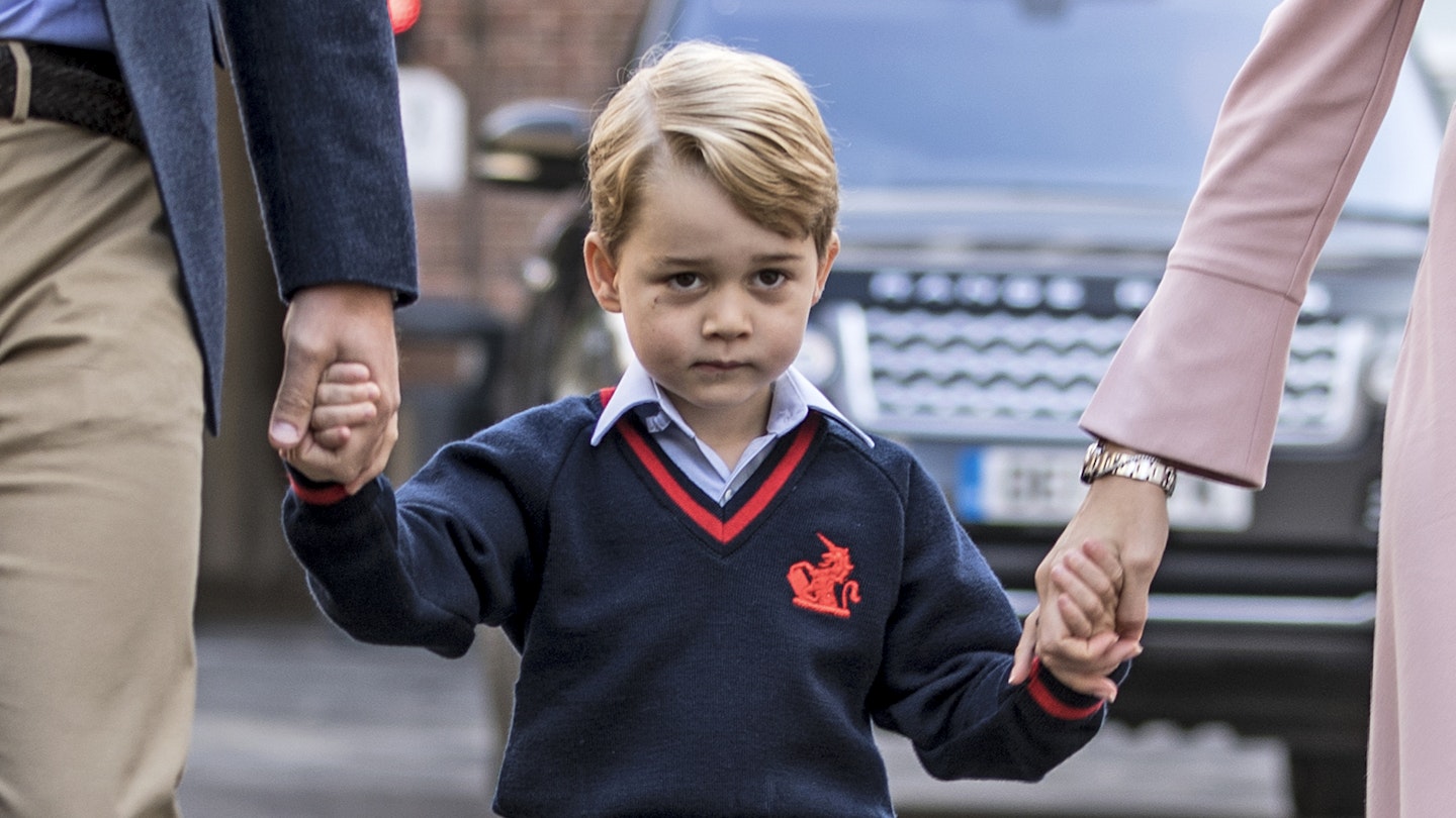 Prince George on his first day of school