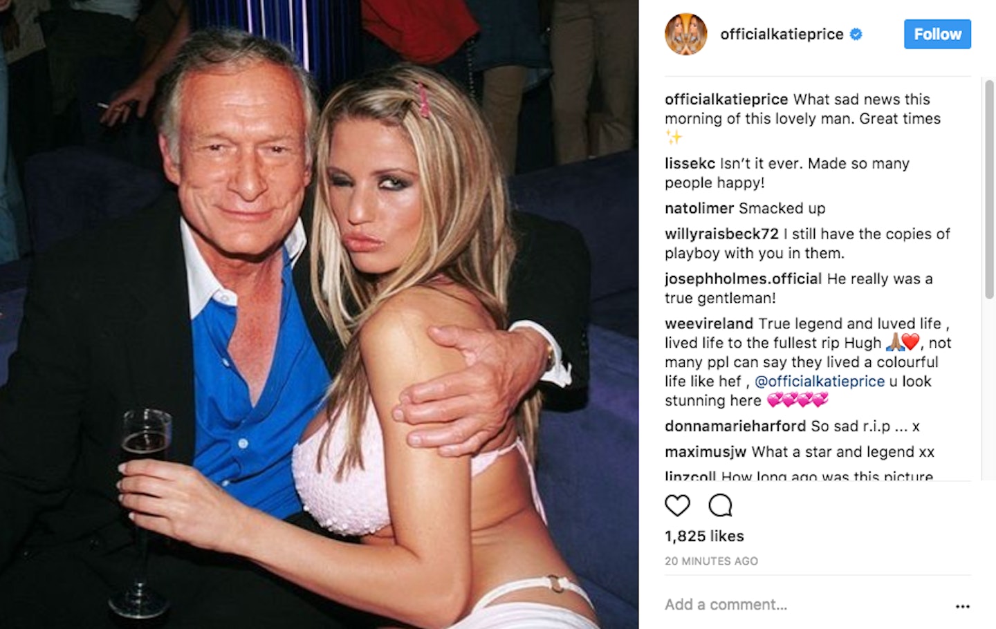 Katie Price Instagram Hugh Hefner