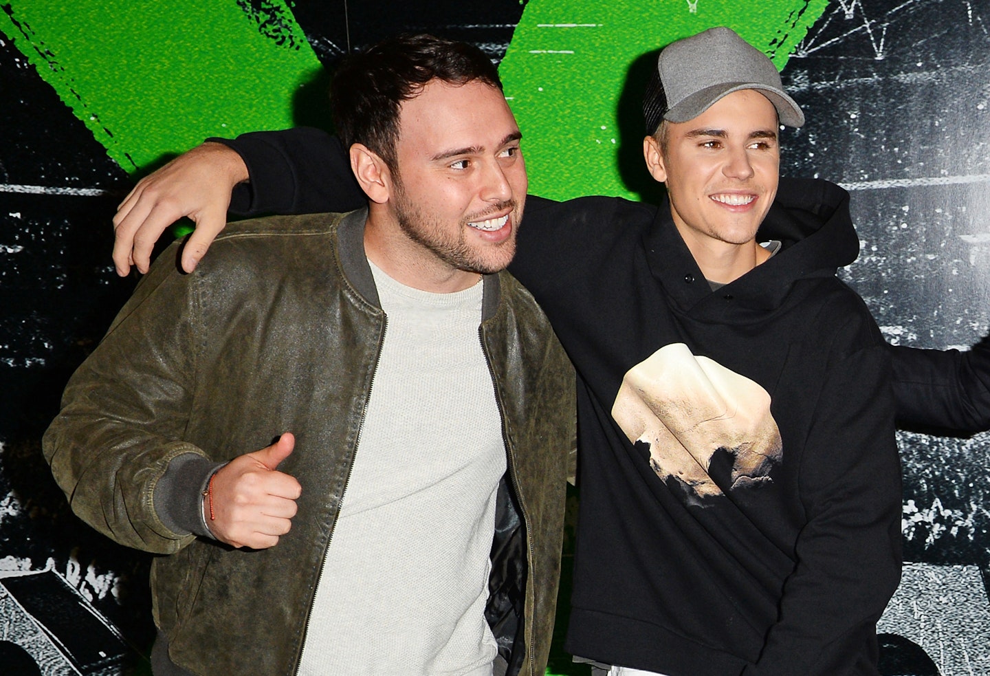 Justin Bieber and Scooter Braun