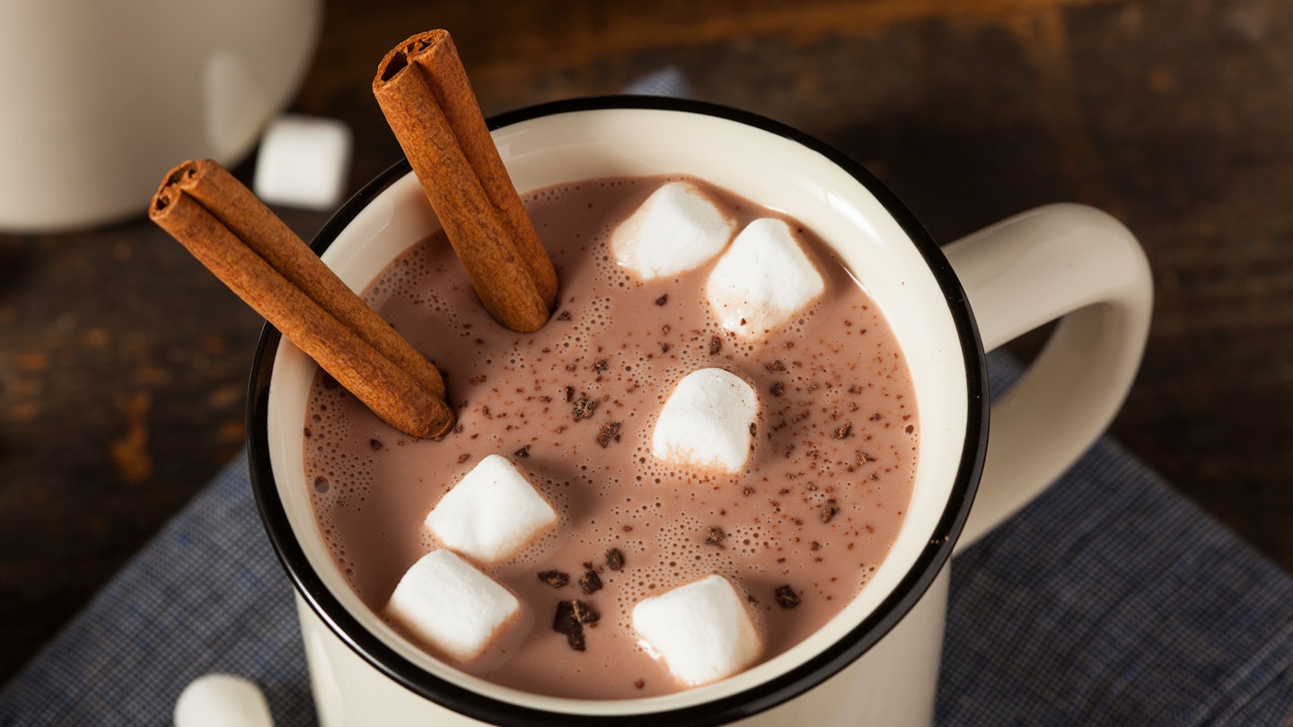 hot chocolate and marshmallows
